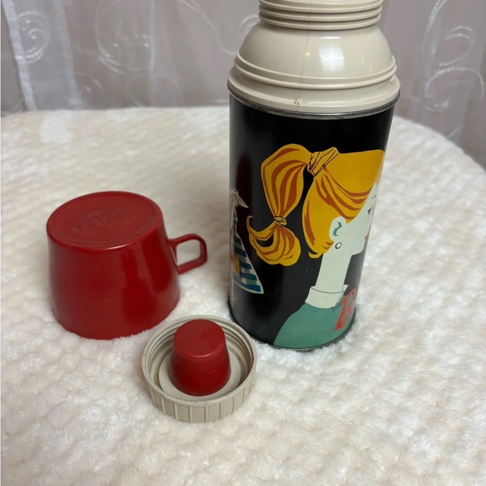 Vintage Barbie Thermos Bottle Mattel Inc, 1962